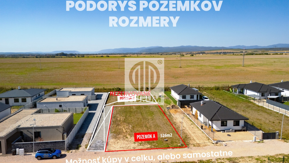 • REZERVOVANÉ • Posledný pozemok, Nová IBV Cestice 14 km od KE