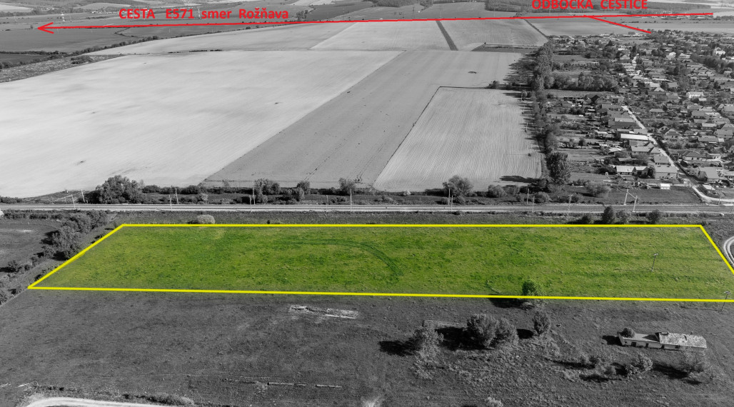 Pozemok 25.000 m2 pre výstavbu Haly, 14 km od Košíc