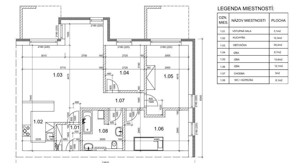 • REZERVOVANÉ • Novostavba Zelená stráň, 4 izb. byt s 2 balkónmi, 89 m2