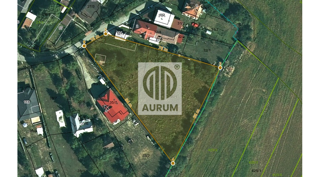 Stavebný Pozemok 3523 m2, Perín-Chym, časť Vyšný Lánec