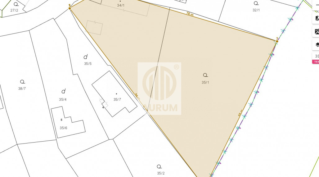 Stavebný Pozemok 3523 m2, Perín-Chym, časť Vyšný Lánec